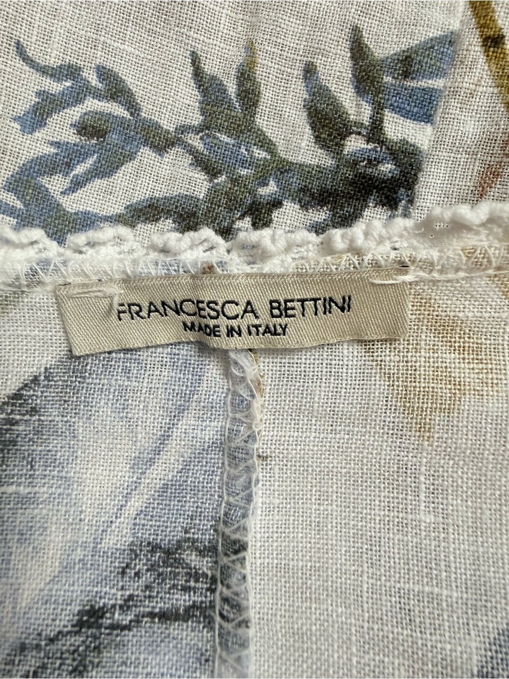 Francesca Bettini Floral Boho Kimono Cardigan Linen Will Auction Friday 6/26 - Picture 5 of 5